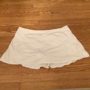 White Lulu Lemon Athletic Skirt